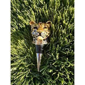 Jay Strongwater Leopard Wine Stopper